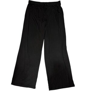 Natori Feathers‎ Essentials Black Wide Leg Lounge Pants Womens Large L